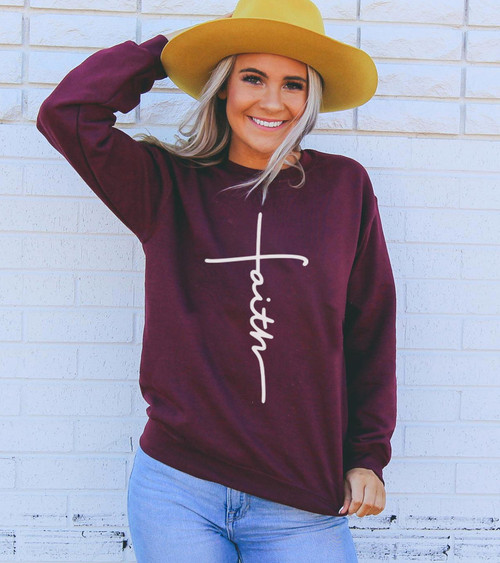 Faith Sweatshirt – Comfortable Casual Pullover for Men & Women