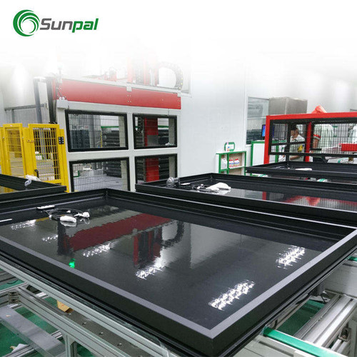 Sunpal All Black 420W-550Wp HJT PERC Half-Cell N-Type MWT Solar Panels Factory Price Wholesale PV Modules 800W Max Power White