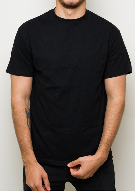 Premium Black Custom Size Men’s T-Shirts | Office & Casual Wear | Wholesale Supply in USA