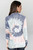 Tie-dye Print Zipper Pullover Top