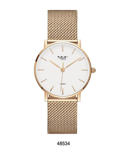 4853 Mesh Band Watch – Elegant Men’s Stainless Steel Timepiece
