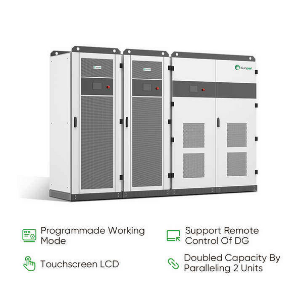 500kW / 500kVA Hybrid Solar Inverter with Energy Storage System – 1000kW 1MWh Capacity