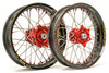 Dubya 6-Pack Spoke/Nipple, 17" Rear, Red
