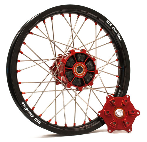 Dubya Cush-Drive Dirt Kit Red Hub, Black Rim, Red Spoke Nipples