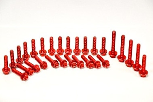 Red Aluminum Engine Bolt Kit, 2013+ 2-stroke