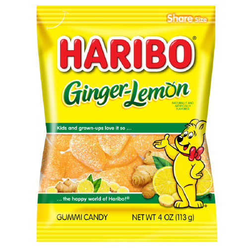 Haribo Peg Bag - Ginger Lemon 12/4 oz