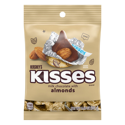 Hershey's Peg Bag Kisses with Almonds 12/4.48 oz