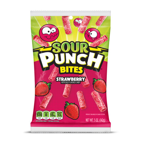 Sour Punch Peg Bag - Strawberry Bites 5 oz