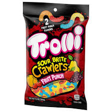 Trolli Peg Bag - Sour Brite Crawlers Fruit Punch 12/5 oz