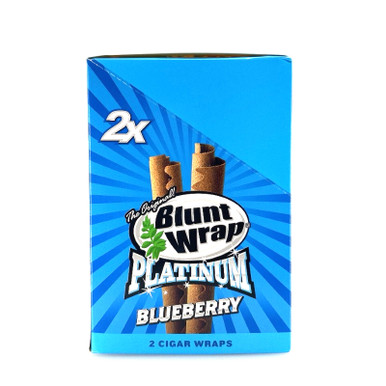 platinum tobacco wraps Double Platinum 2X Blunt Wrap Blueberry 25 ct