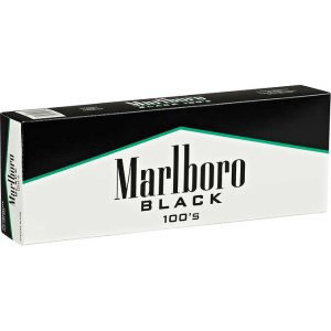 black and green cigarette box Marlboro Special Blend Menthol Black Box 100's