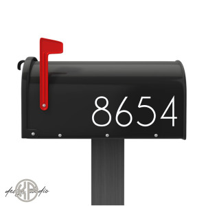 Modern Mailbox Number Decal (CHAM)