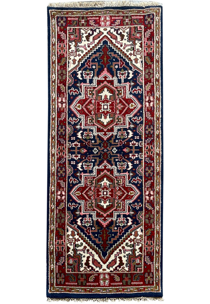 2'7 x 7 Caucasian Heriz Runner Rug 2'7 x 7 Caucasian Heriz Runner Rug
