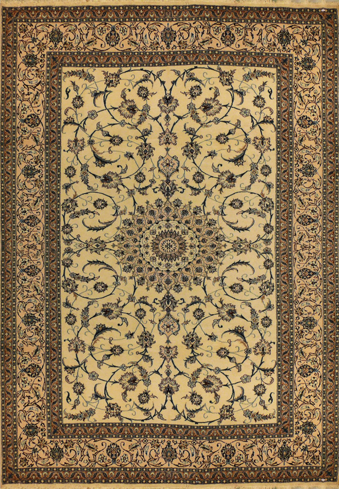 8'2" x 11'3" Persian Nain Dragon Medallion Design Rug 8'2" x 11'3" Persian Nain Dragon Medallion Design Rug