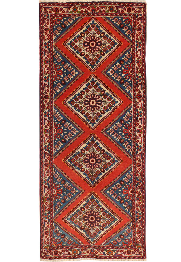 2'4 x 6'5 Persian Rudbar Runner Geometric Design 2'4 x 6'5 Persian Rudbar Runner Geometric Design