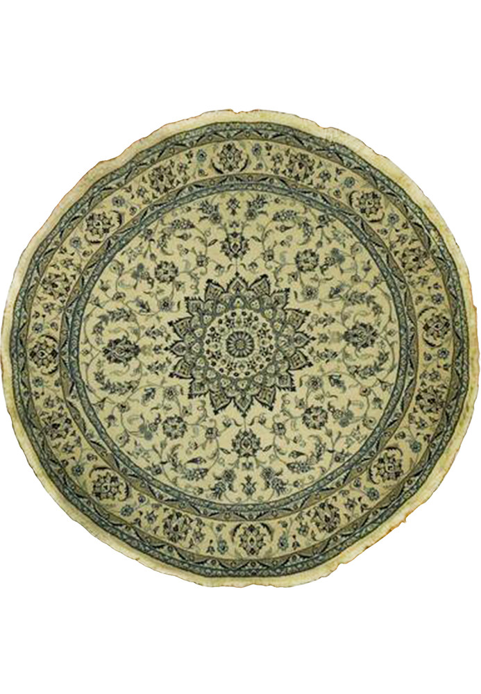 8 x 8 Persian Nain 9LAA Round Wool & Silk Rug