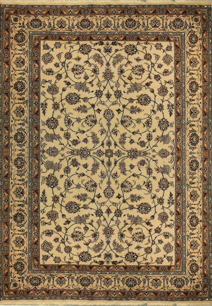8'2 x 11' Persian Nain Rug All-Over Design Beige 8'2 x 11' Persian Nain Rug All-Over Design Beige