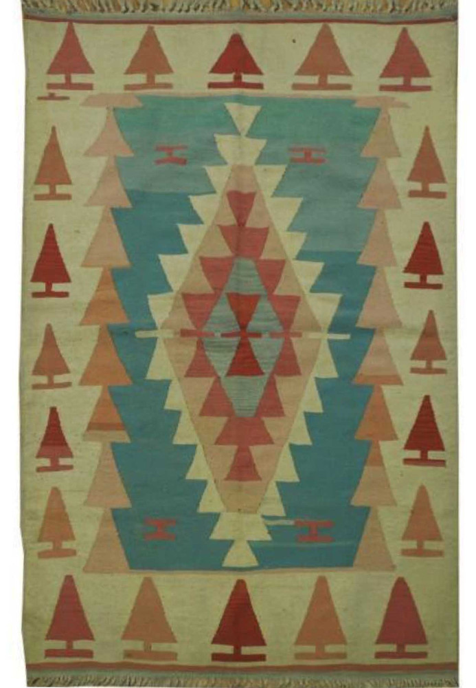 4 x 6 Tribal Flat Weave Kilim 4 x 6 Tribal Flat Weave Kilim