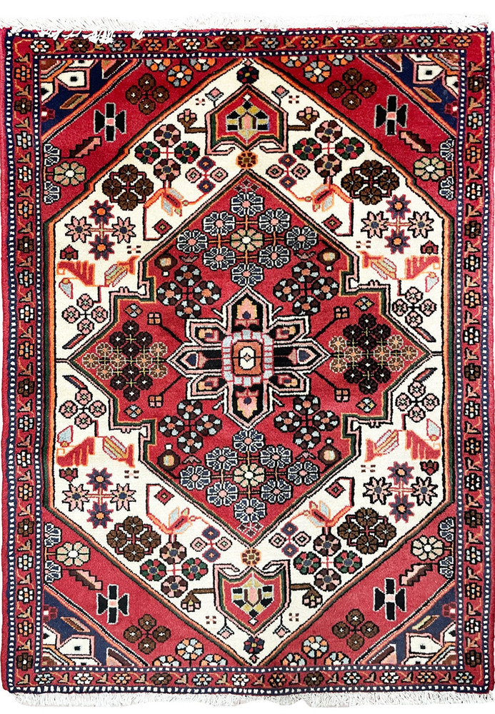 3'5" x 4'6" Geometric Persian Shahsavan Rug 3'5" x 4'6" Geometric Persian Shahsavan Rug