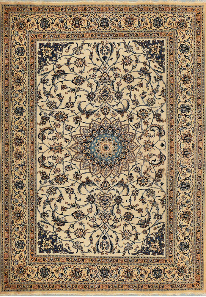 8 x 11'3" Persian Nain Rug 8 x 11'3" Persian Nain Rug