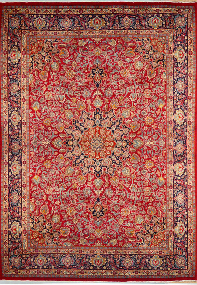 10 x 13 Persian Mashad Rug | Unique Design 10 x 13 Persian Mashad Rug | Unique Design