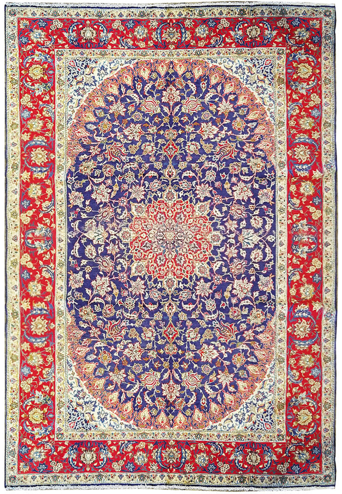 Beautiful 10'6 x 15'8 Persian Najafabad Rug featuring a central medallion design with intricate floral patterns, rich navy blue field, and vibrant red, gold, and ivory accents. High-quality hand-woven rug showcasing exceptional craftsmanship and fine detail, perfect for large living spaces Beautiful 10'6 x 15'8 Persian Najafabad Rug featuring a central medallion design with intricate floral patterns, rich navy blue field, and vibrant red, gold, and ivory accents. High-quality hand-woven rug showcasing exceptional craftsmanship and fine detail, perfect for large living spaces