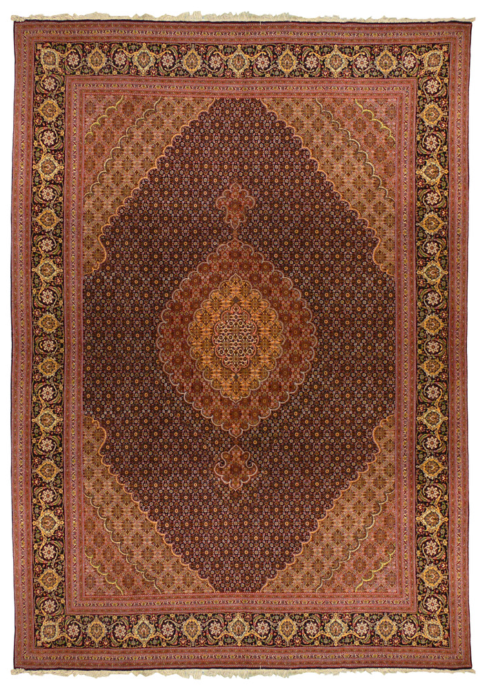 Full view of 6'8 x 9'6 Tabriz Mahi 50 Raj Persian Rug Full view of 6'8 x 9'6 Tabriz Mahi 50 Raj Persian Rug
