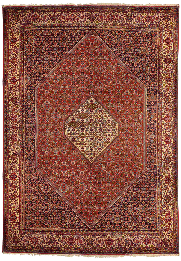 Full view of 8'2" x 11'8" Persian Bijar Rug showcasing intricate design Full view of 8'2" x 11'8" Persian Bijar Rug showcasing intricate design