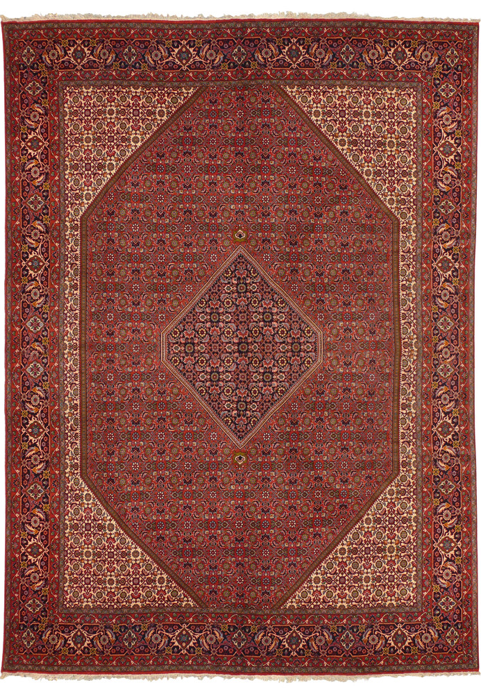 Full view of 8' x 11'2" Bijar Persian Iron Rug Full view of 8' x 11'2" Bijar Persian Iron Rug