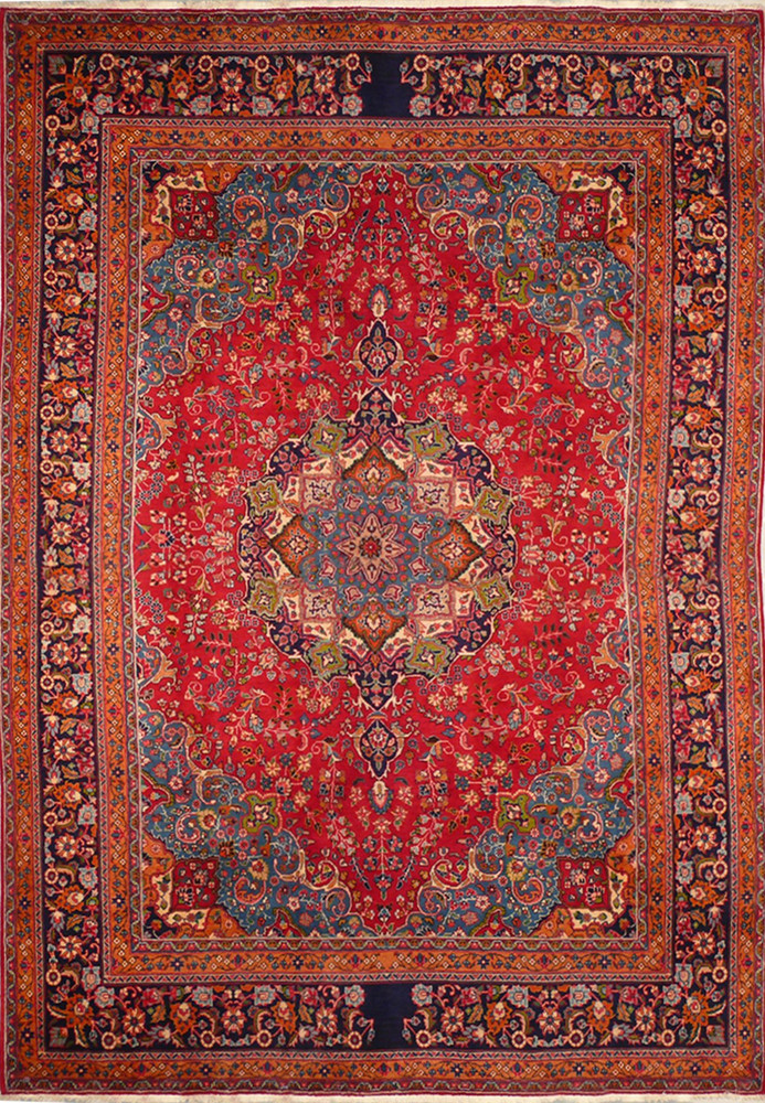 10'4 x 13'4 Antique muted Mashhad rug #2150 / 10x13 Vintage Rug