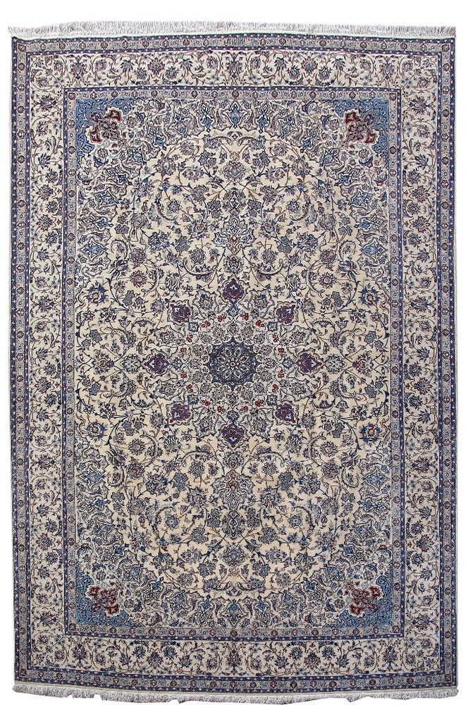 8 x 12 Persian Nain 6 LAA Wool & Silk Rug | signed by master weaver 8 x 12 Persian Nain 6 LAA Wool & Silk Rug | signed by master weaver