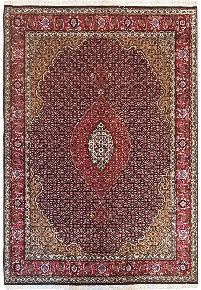 5 x 6'5 Persian Tabriz Mahi Wool & Silk Rug 5 x 6'5 Persian Tabriz Mahi Wool & Silk Rug