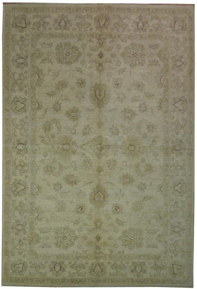 6x9 Chobi Peshawar Rug Oriental Ivory Oushak 6x9 Chobi Peshawar Rug Oriental Ivory Oushak