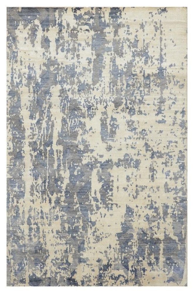 9 X 12 Modern Handmade Silky Abstract Rug 3 9 X 12 Modern Handmade Silky Abstract Rug 3