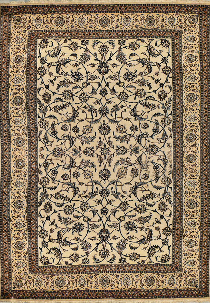 8' x 11'8" Persian Nain 9 LAA Wool & Silk Rug 8' x 11'8" Persian Nain 9 LAA Wool & Silk Rug