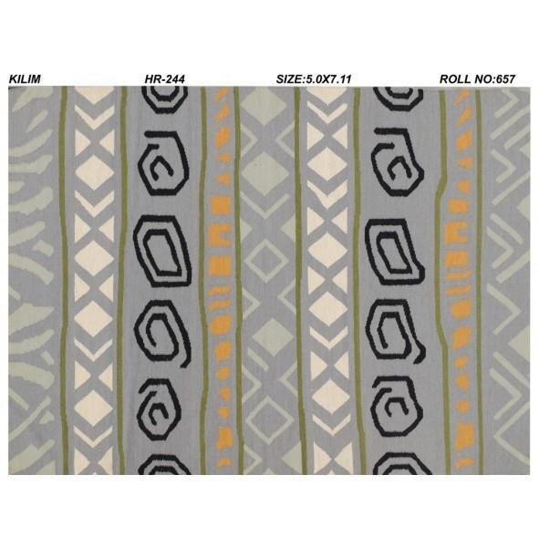 5 x 8 Authentic Handmade Flat Weave Kilim Rug 1