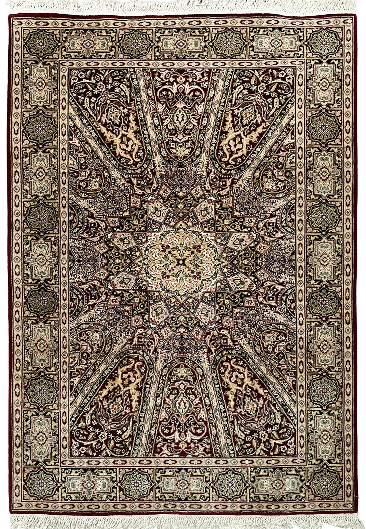 3'8" x 5'8" Oriental Tabriz Ghonbad Rug