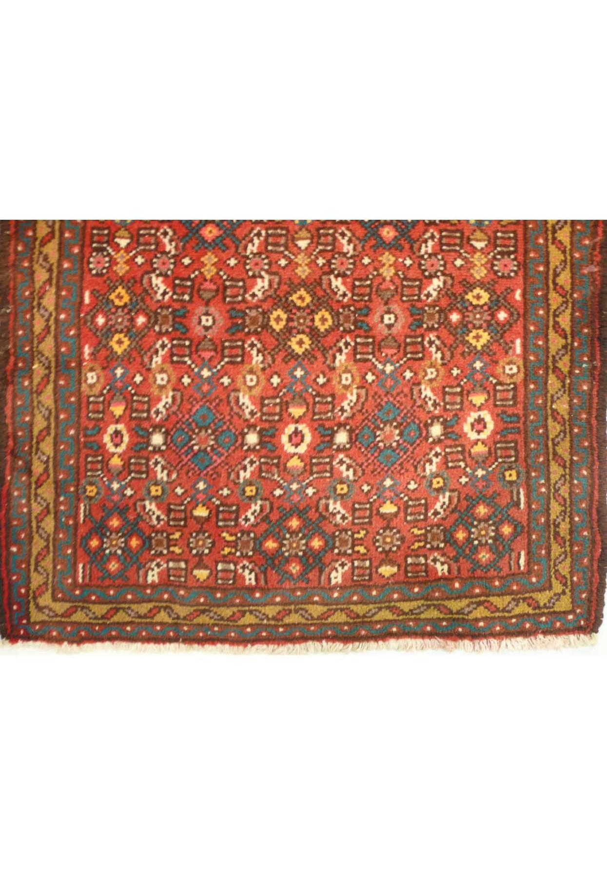 2'6 x 10'4 Persian Hosseinabad Runner Tribal Rug