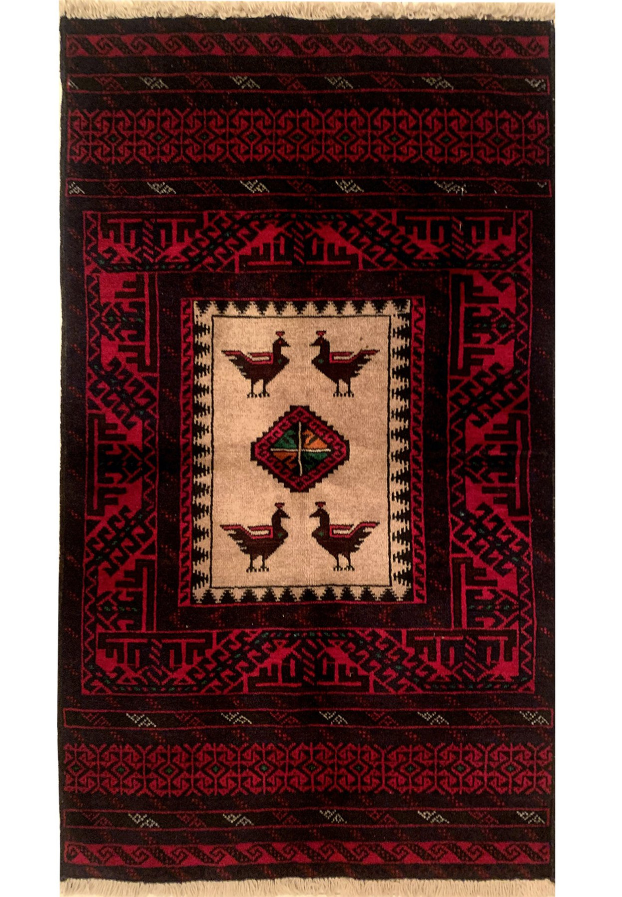 3 x 5 Persian Baluch Tribal Rug 10