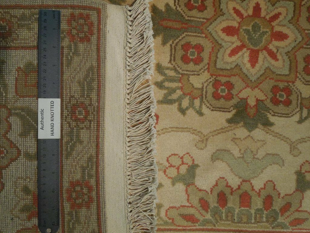 6 x 9 Ivory Durable Wool Oushak Rug