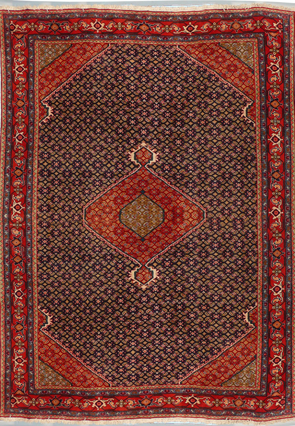 6'6" x 9' Antique Persian Bijar Rug