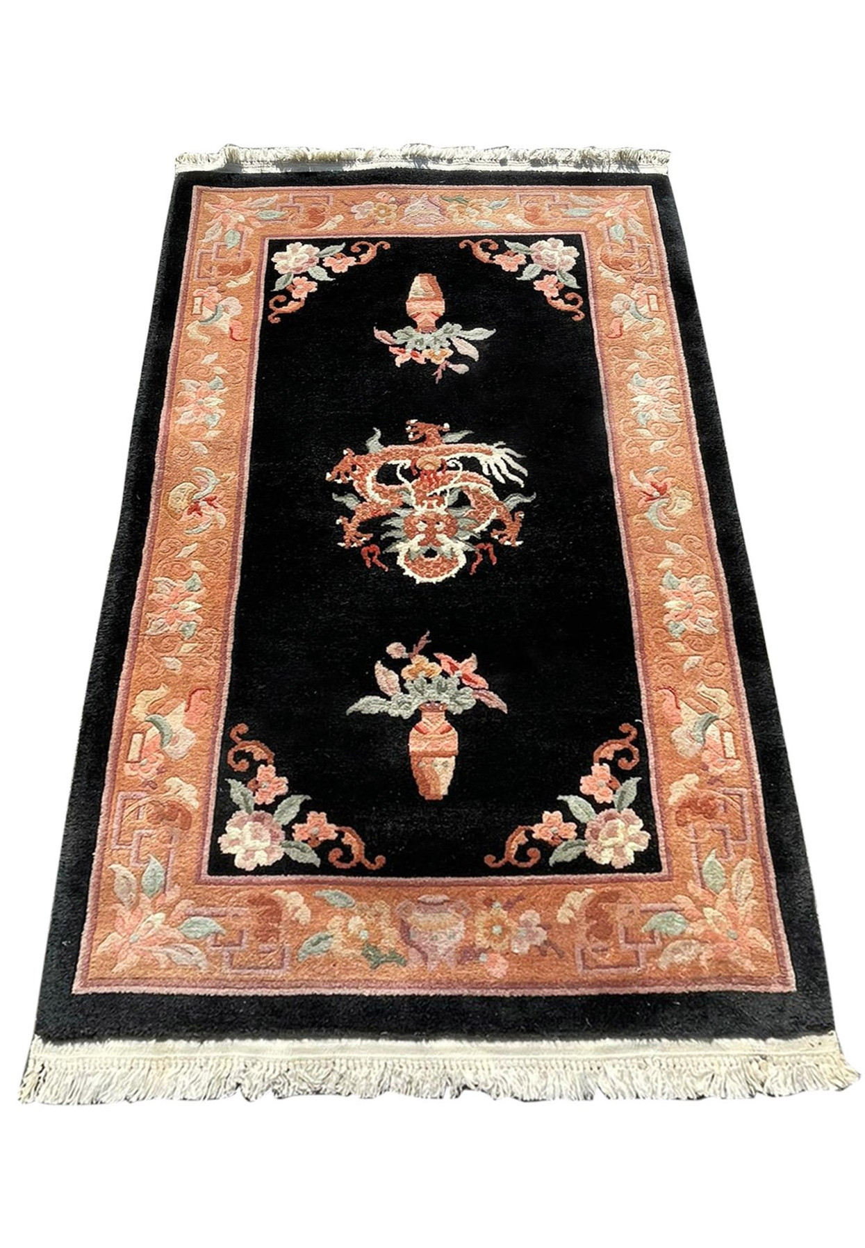 3 x 5'5 Antique Oriental Art Deco Rug