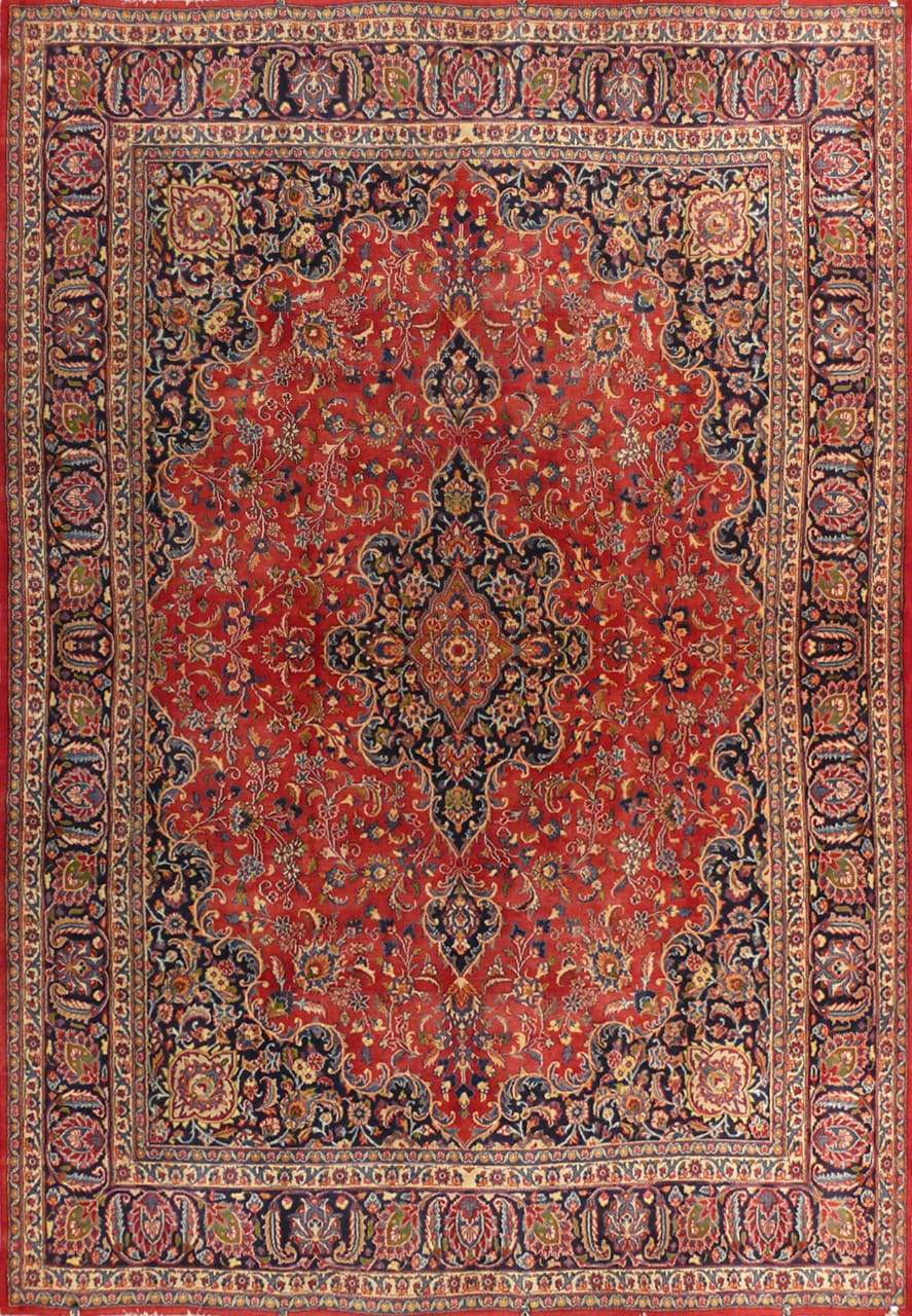 9'6" x 12'7" Persian Kashan Rug