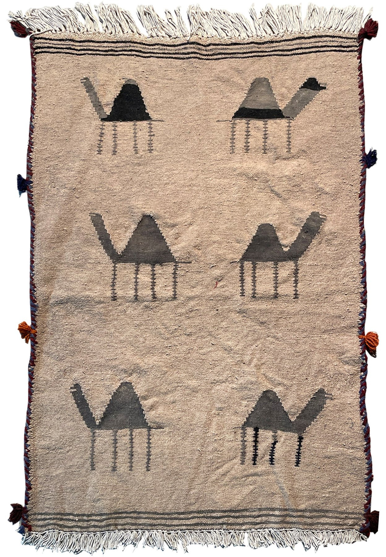 2'5" x 3'7" Antique Qashqai Kelim Rug