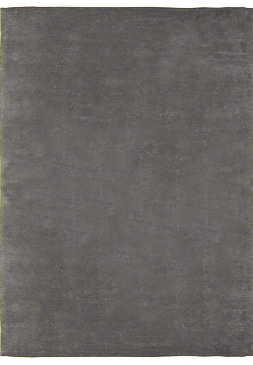 8 x 10 Modern Charcoal Colored Wool and Silk Rug