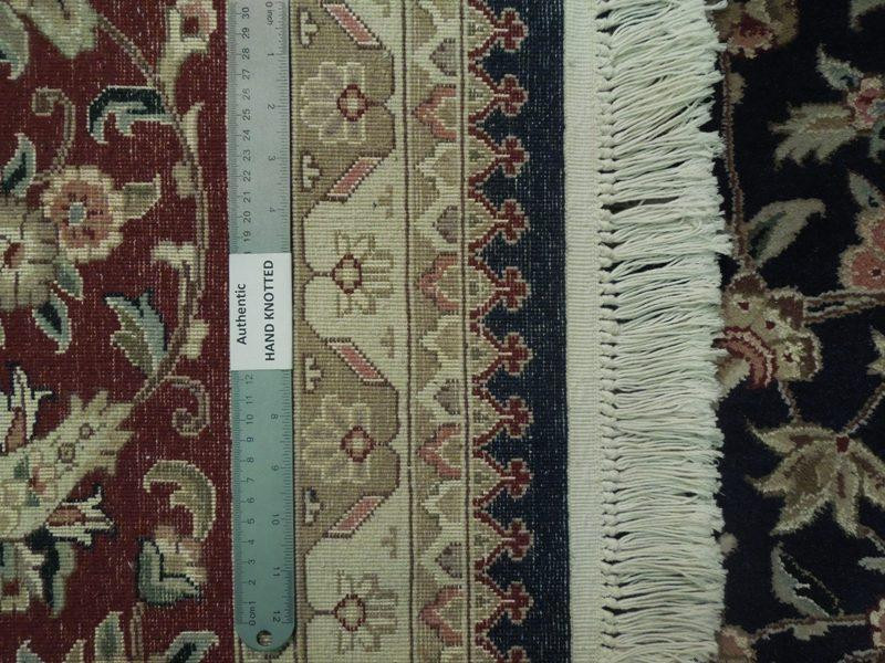 Oriental Jaipur Rug 9x12 Blue Midnight Dark High End Rug Wool & Silk rug
