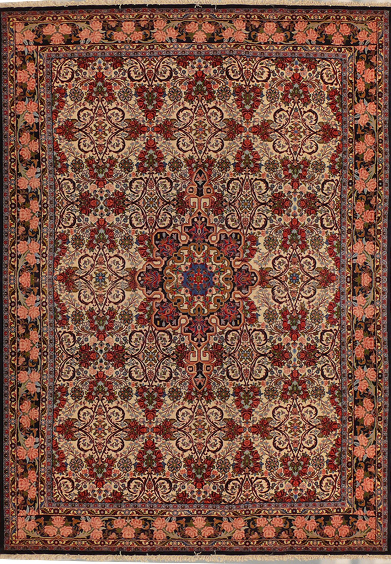 7 x 10 Persian Bijar Rug Floral Design