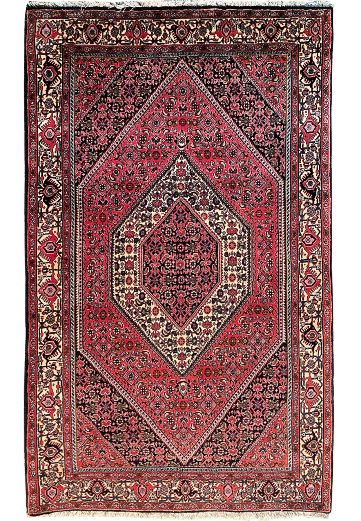 3'7" x 6 Persian Bijar Iron Rug