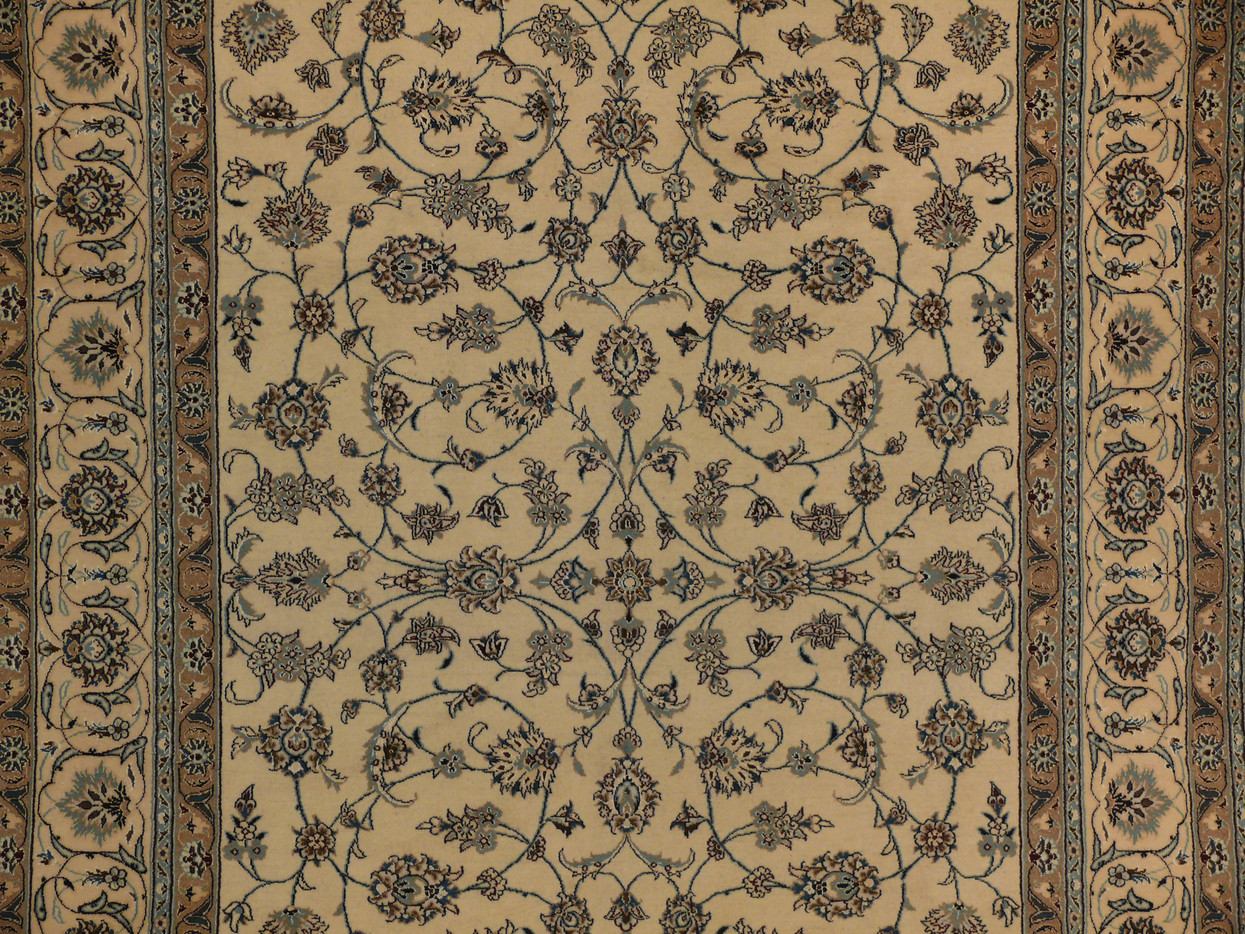 8'2 x 11' Persian Nain Rug All-Over Design Beige