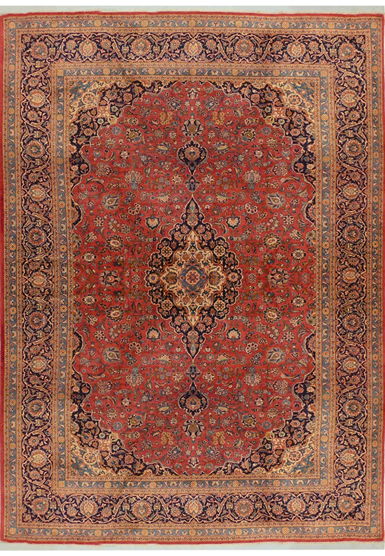 10 x 14 Persian Kashan Rug 4